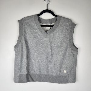Vuori Men's Lux V-Neck Pullover Vest - Heather Gray - Size Large​